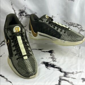 Nike Sabrina 1 Basketball Sneakers Olive and Gold Unisex Trainers Dedication